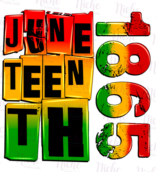 -JUN1866 Juneteenth Burnout Cards 1865 Decal