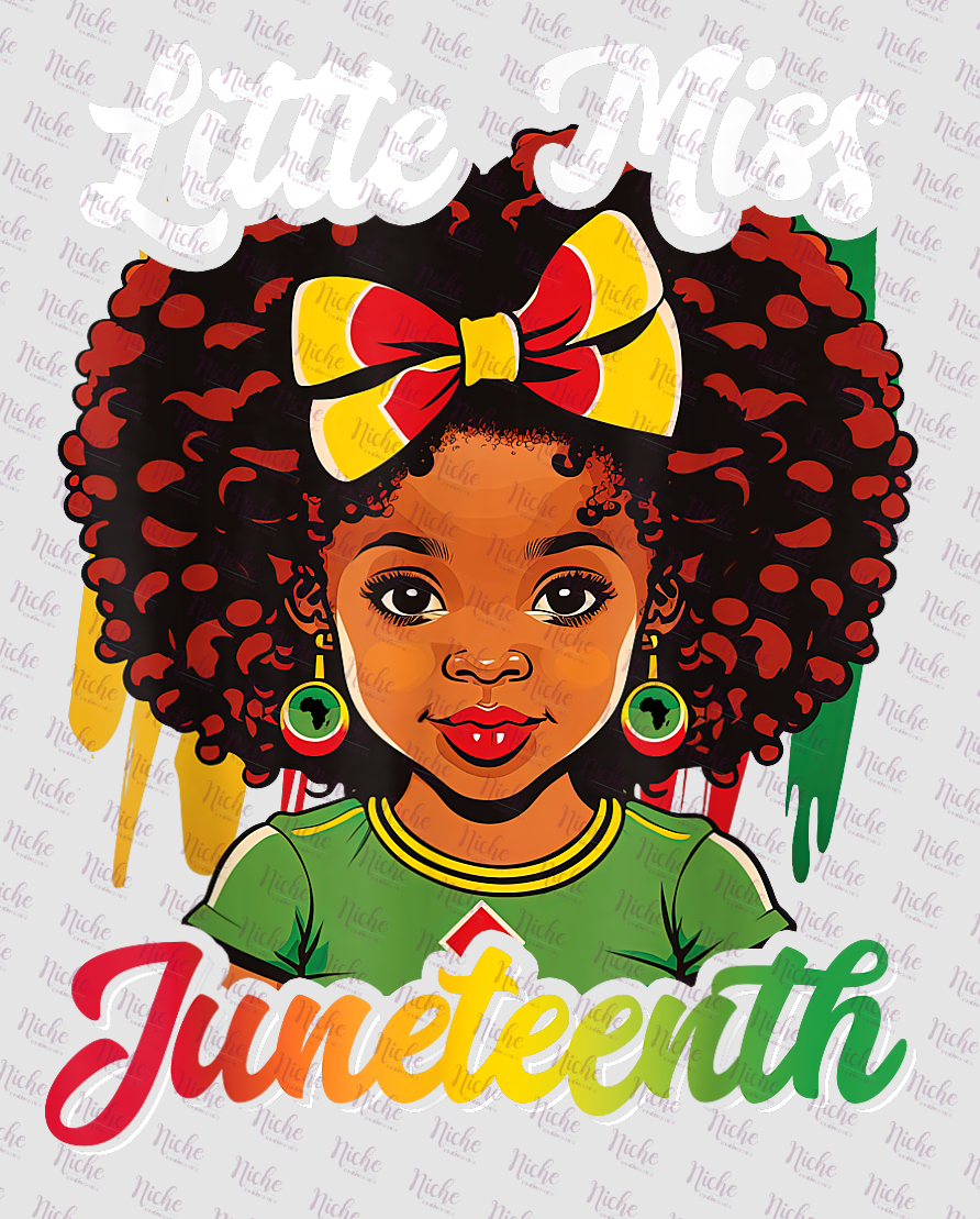 -BHM1484 Little Miss Juneteenth Decal