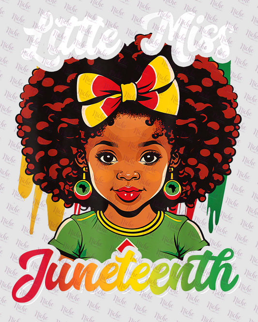 -BHM1484 Little Miss Juneteenth Decal