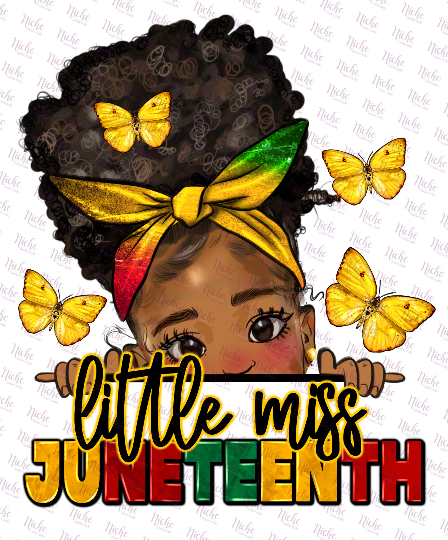 - JUN284 Little Miss Juneteenth Decal