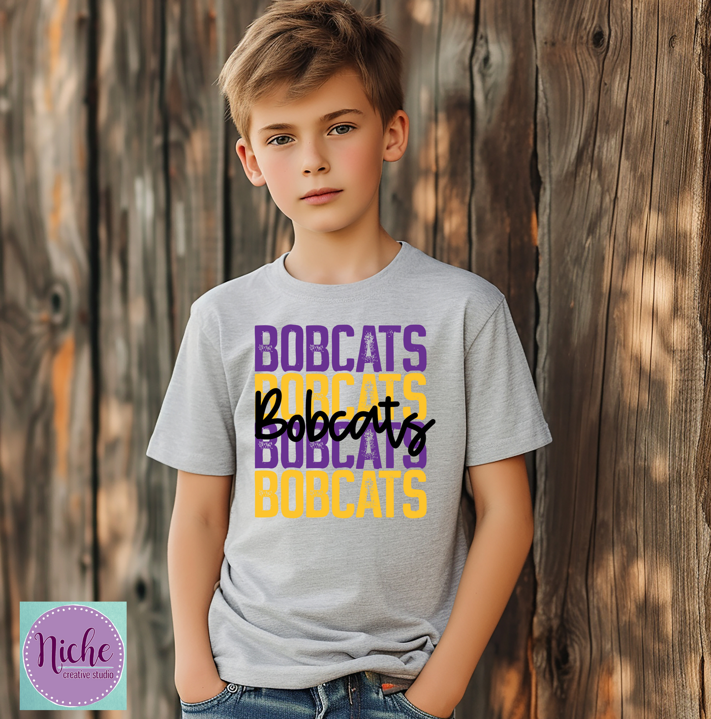 -KAU8271 Kaufman Bobcats Repeat Decal