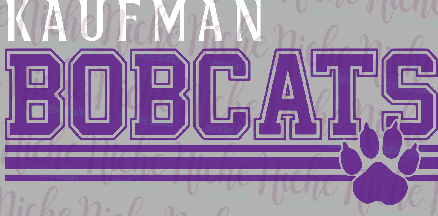 -KAU8273 Kaufman Bobcats Decal