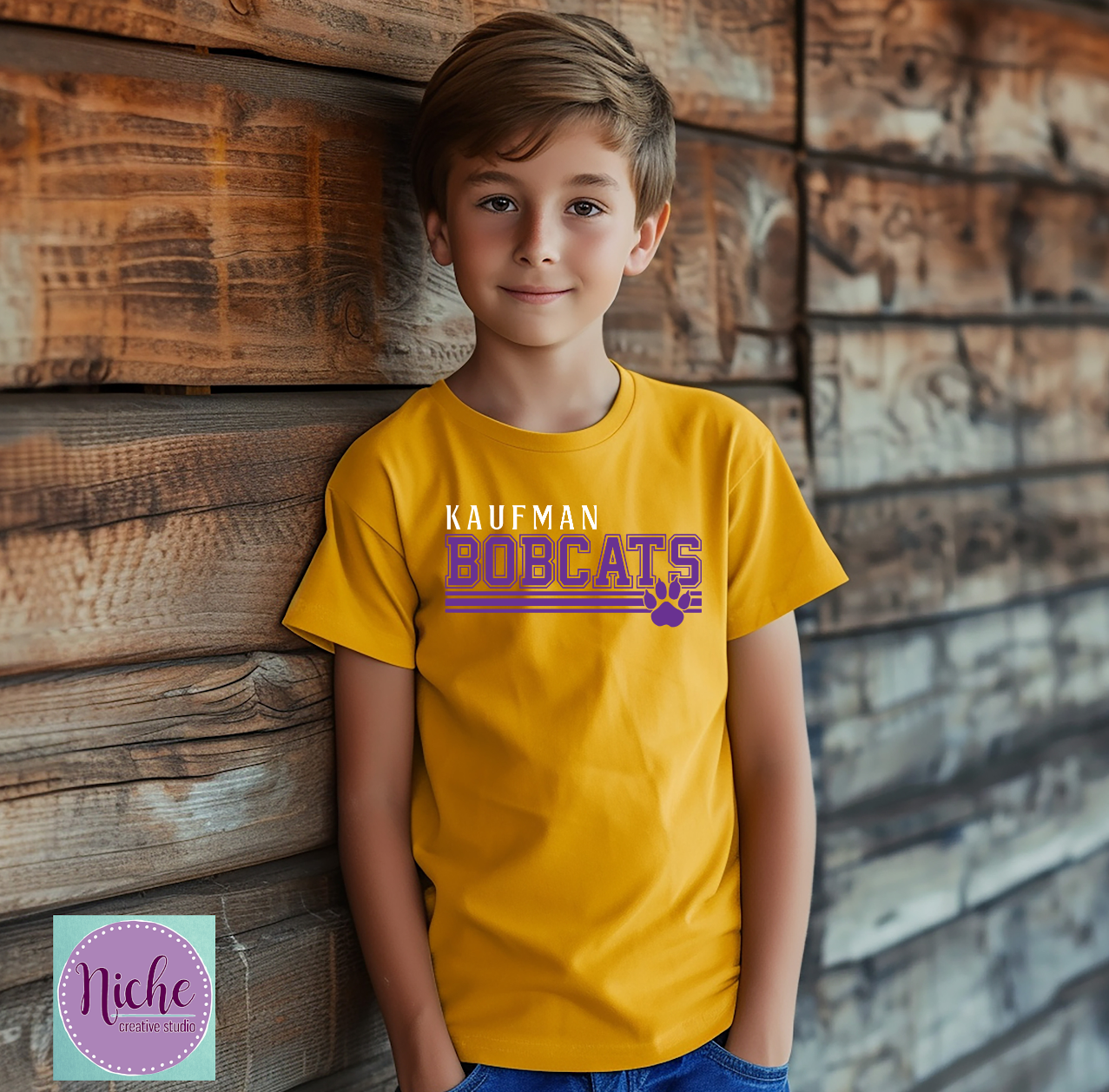 -KAU8273 Kaufman Bobcats Decal