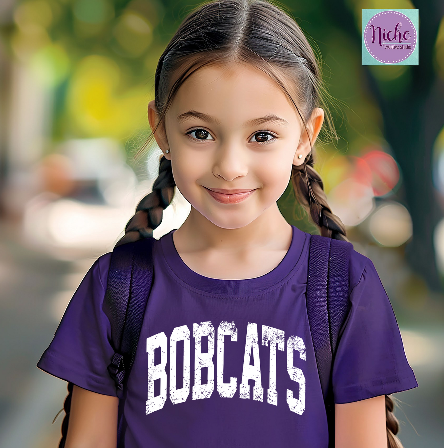 -KAU8290 Bobcats Distressed Decal