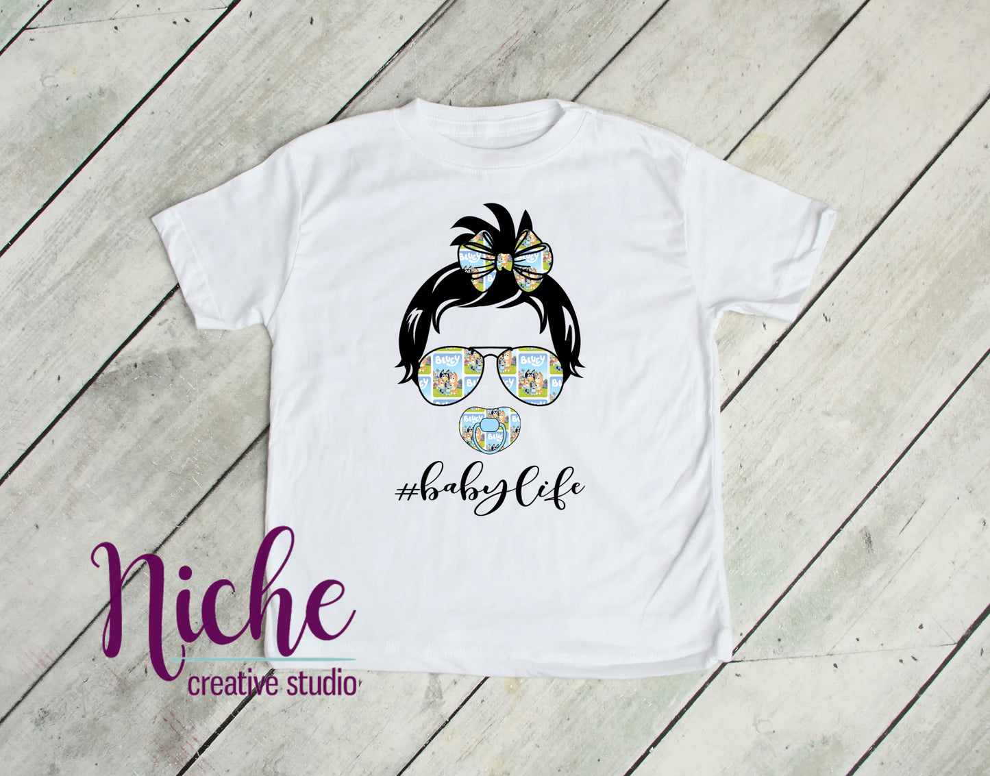 -KID673 Bluey Messy Baby Decal