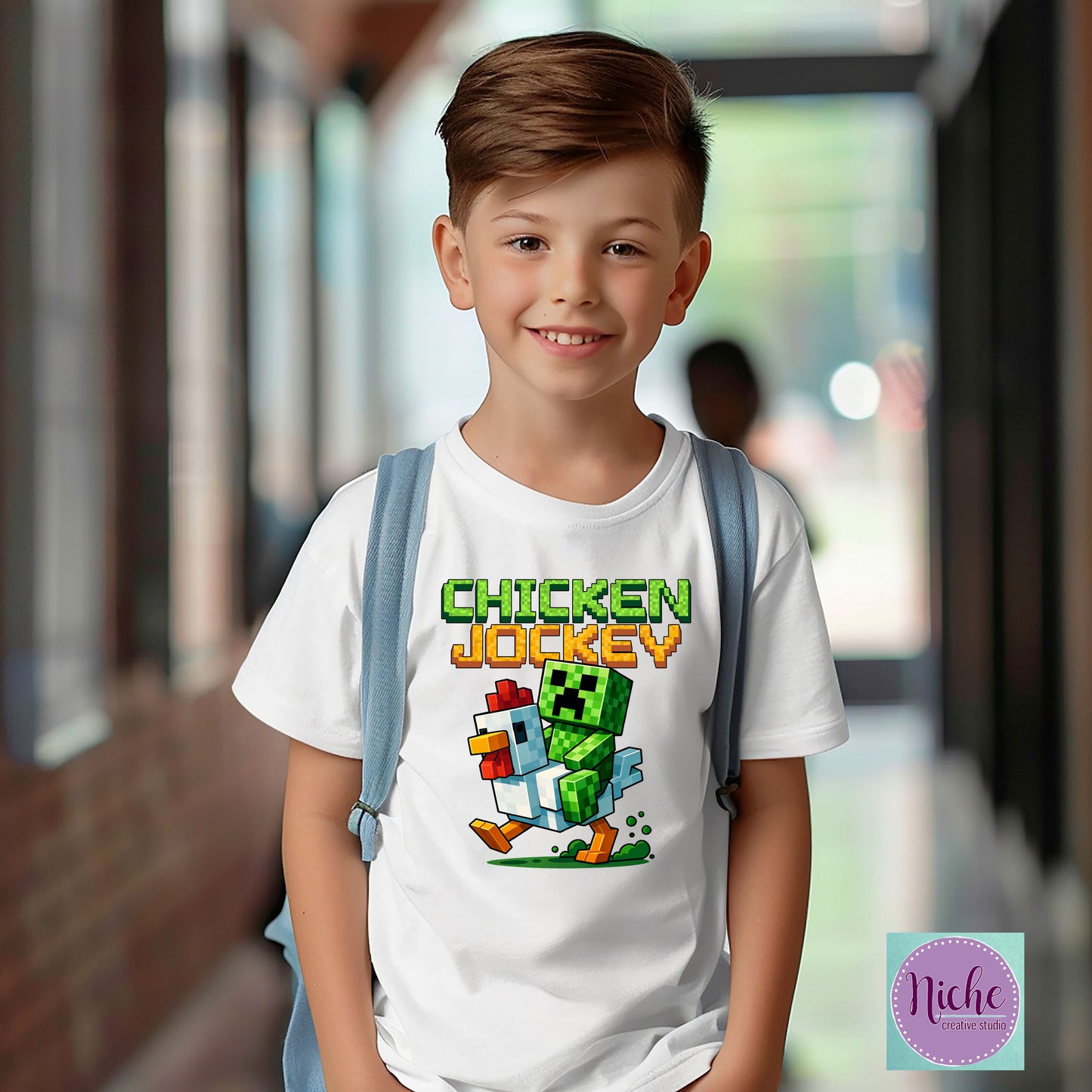 -KID8220 Chicken Jockey Decal