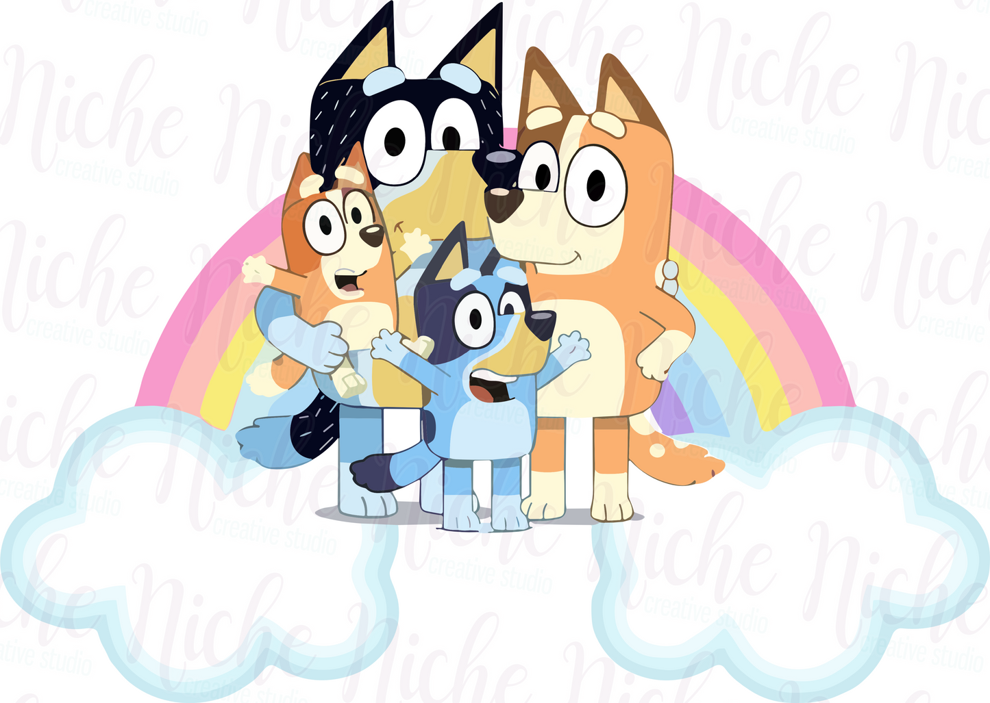 -KID8253 Bluey Rainbow Decal