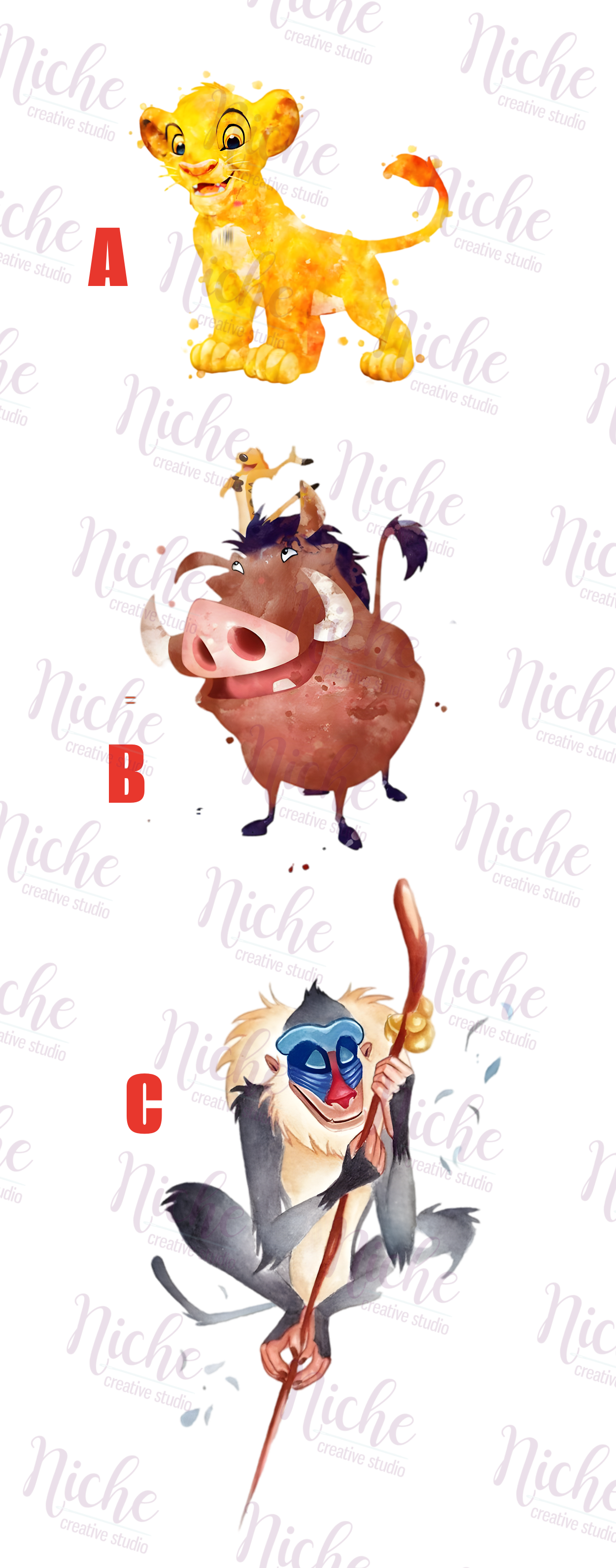 -KID8257 Lion King Characters Decal