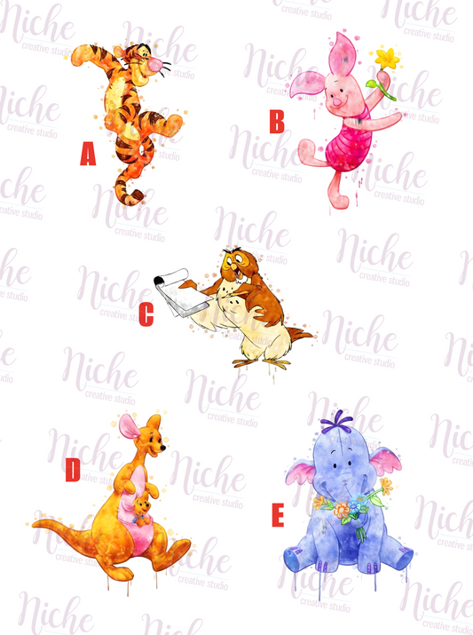 -KID8263 Pooh Bear Characters Decal