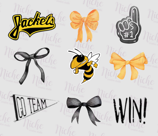 -KIN5028 Yellow Jackets Collage - Kinder Decal