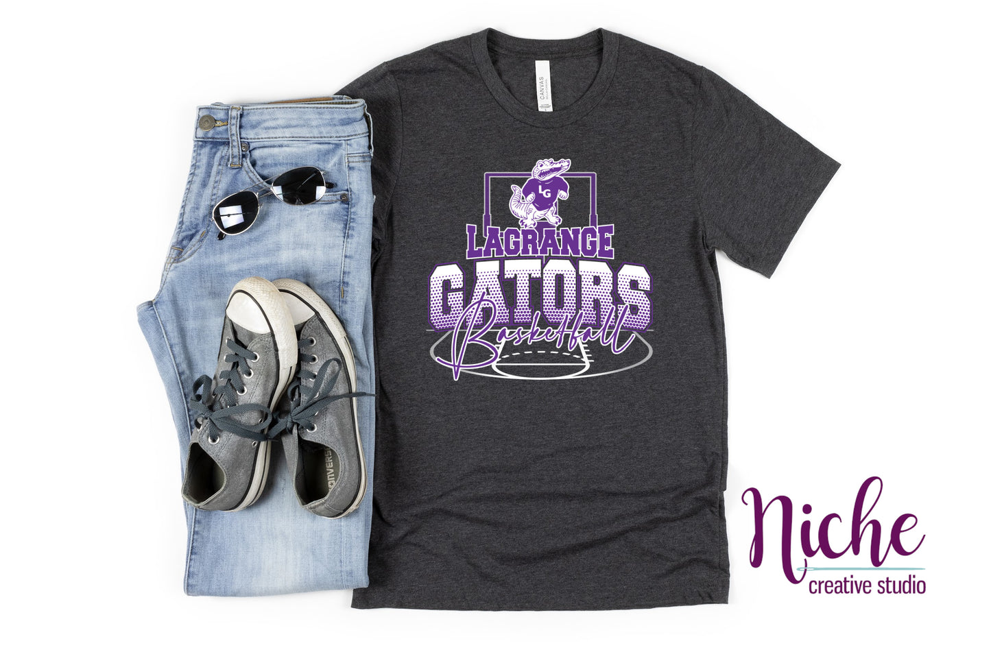 -LAG6024 Lagrange Gators Basketball Decal