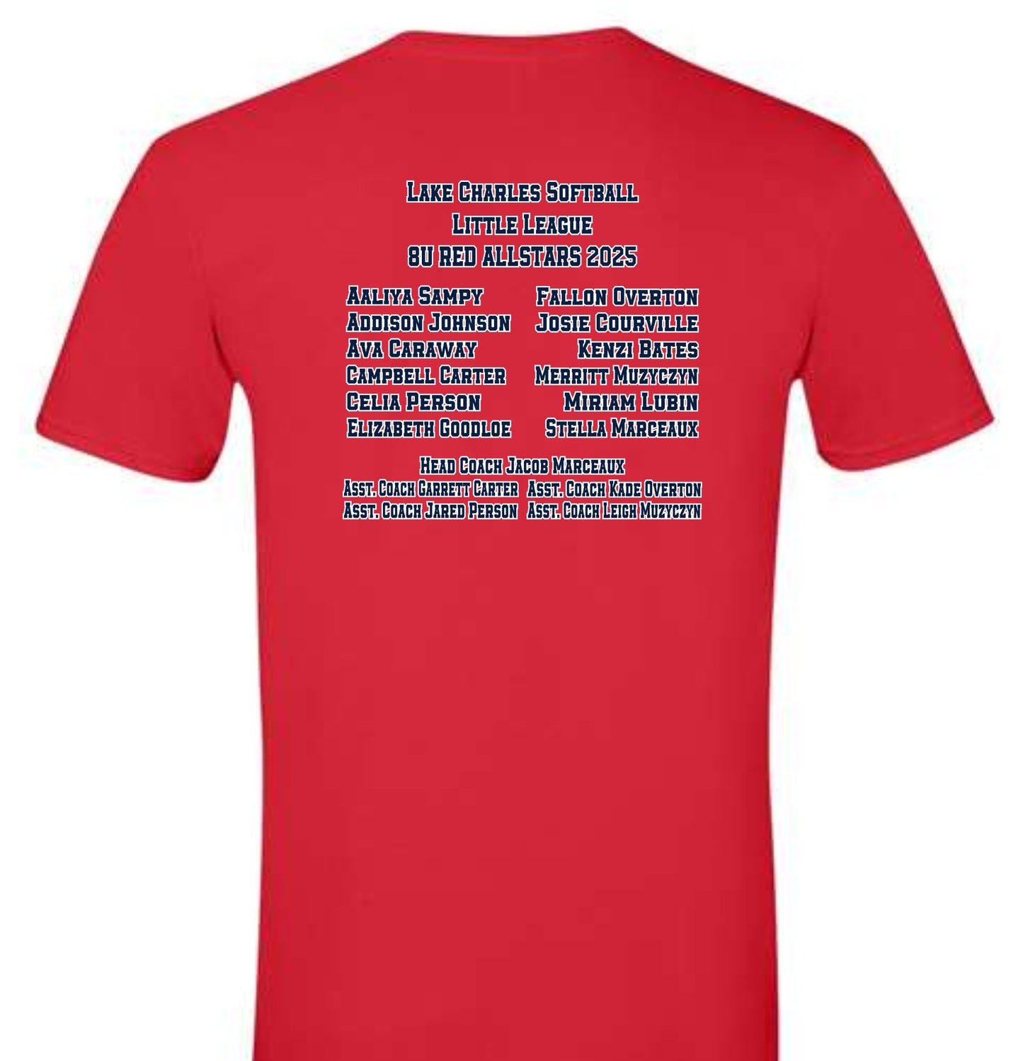 # Lake Charles Little League Softball 2025 - 8U RED Allstars