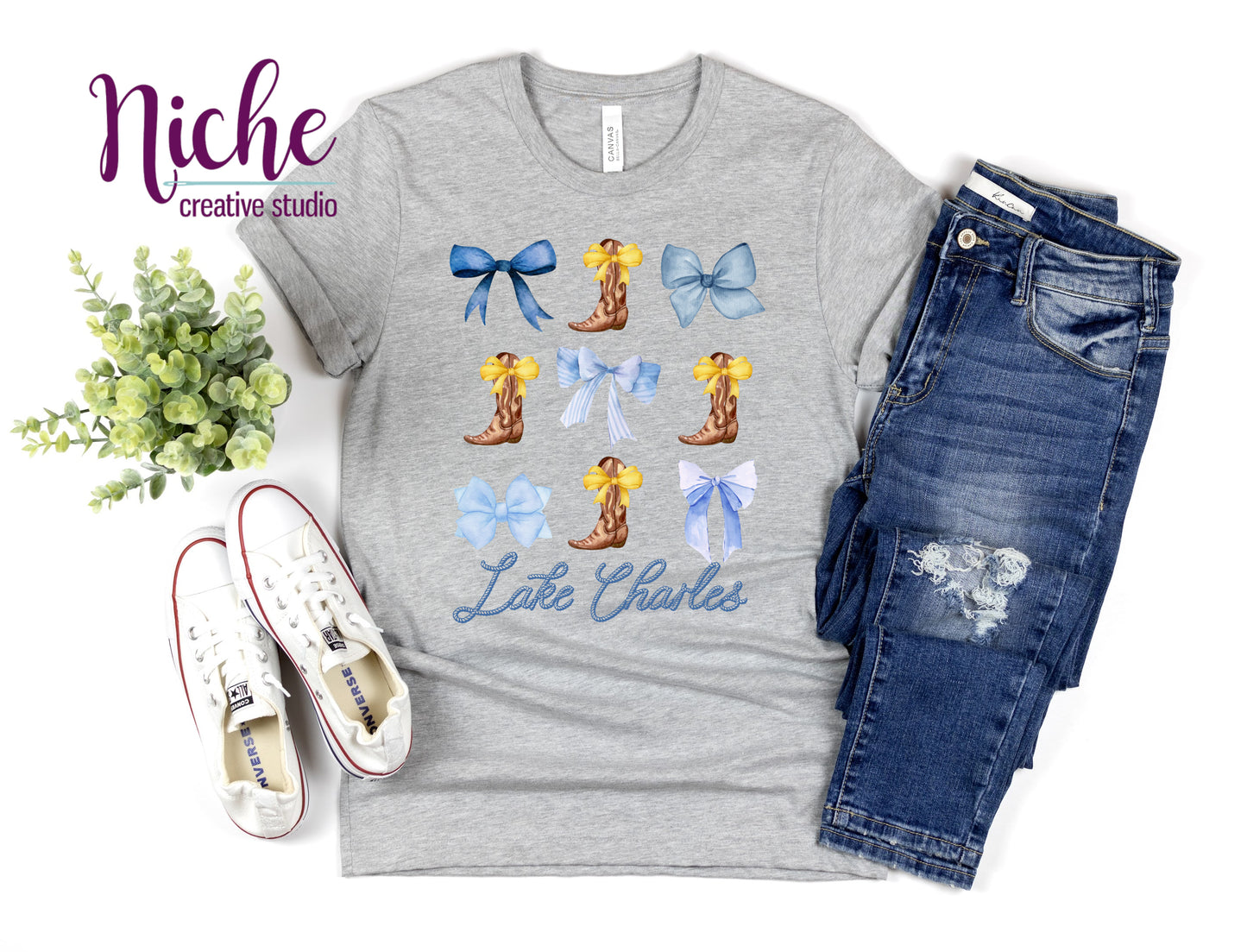 -LOU5133 Lake Charles Bows Decal