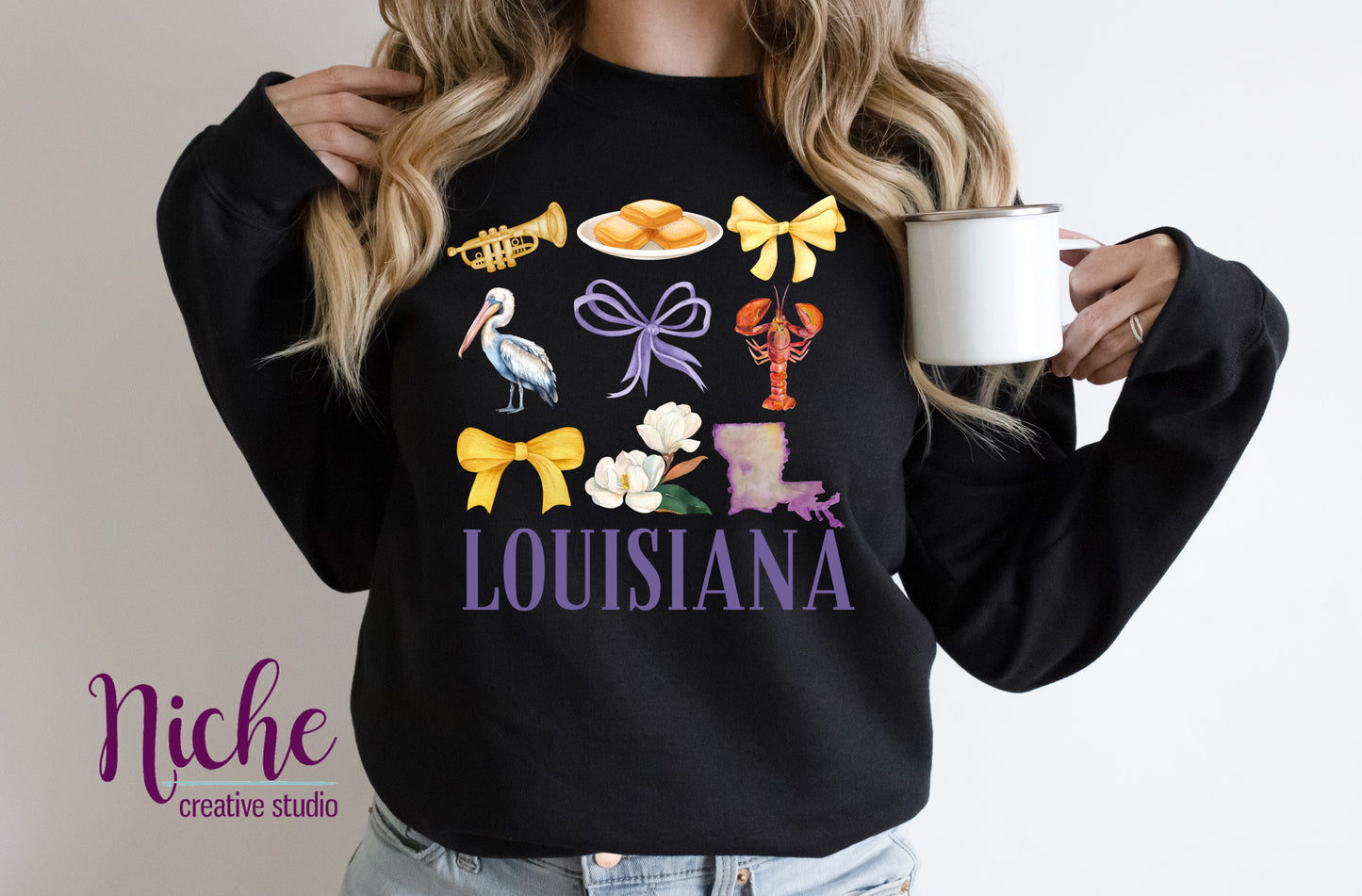 -LOU5134 Louisiana Bows Decal