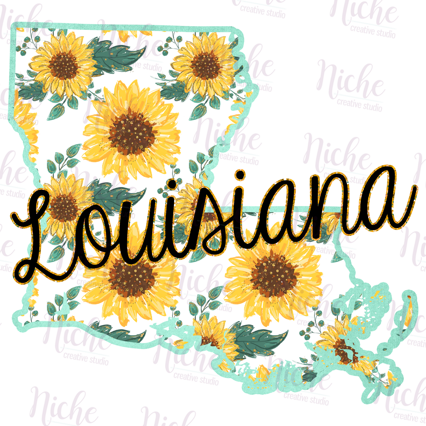 -LOU5135 Louisiana Sunflower Decal