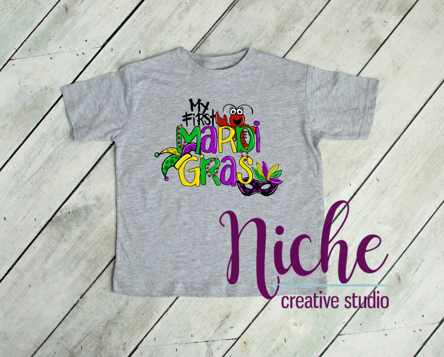 -MAR1031 My First Mardi Gras Decal