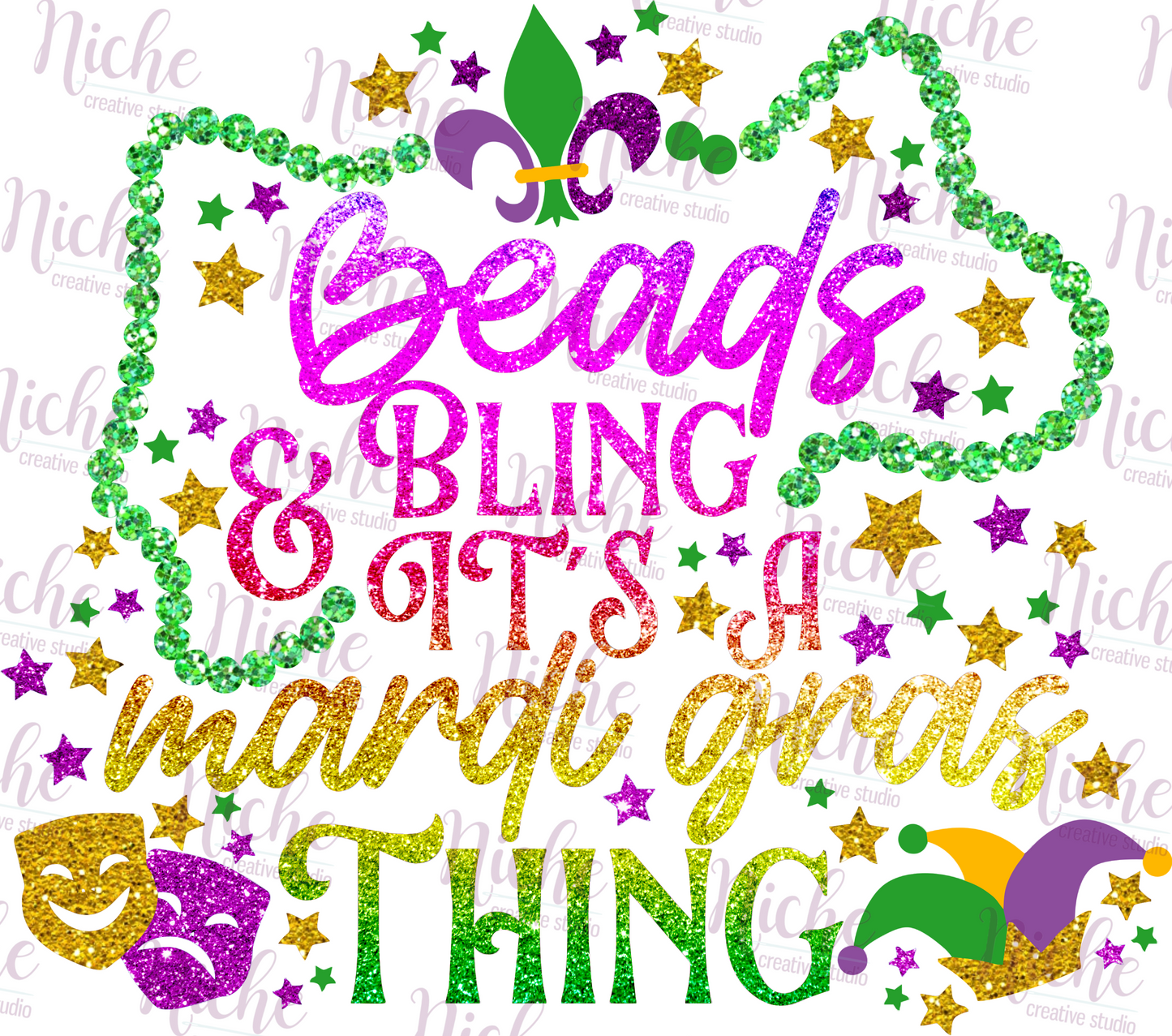 -MAR1068 Mardi Gras Thing Decal