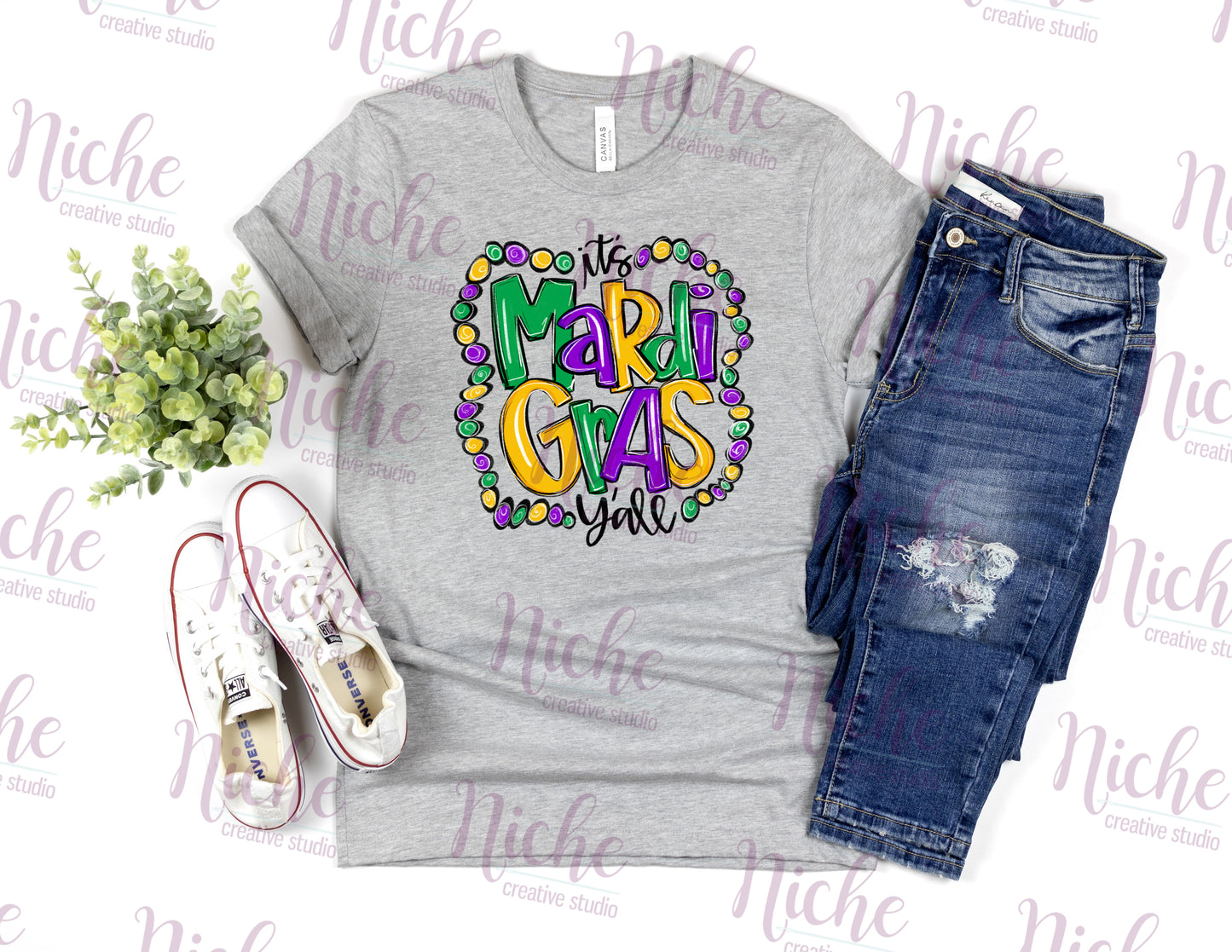 -MAR1097 It's Mardi Gras Yall Decal