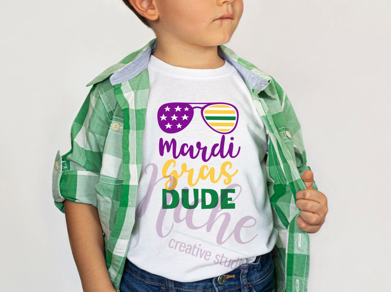 -MAR1106 Mardi Gras Dude Decal