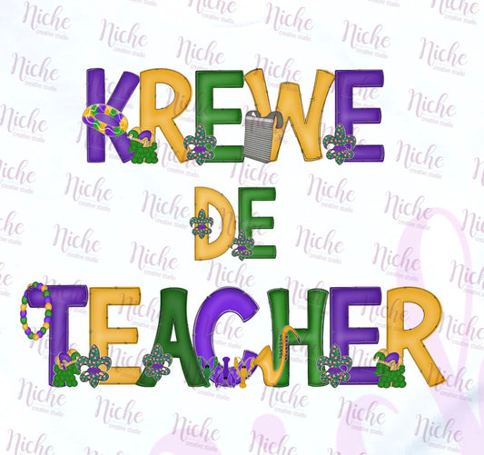 -MAR1265 Krewe de Teacher Decal
