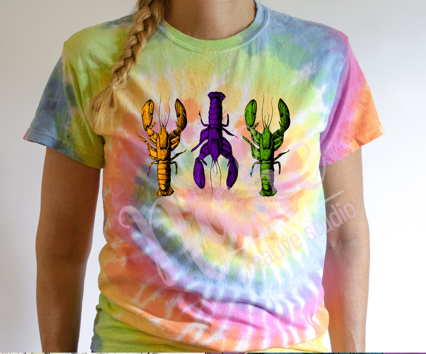 -MAR1268 Mardi Gras Crawfish Decal