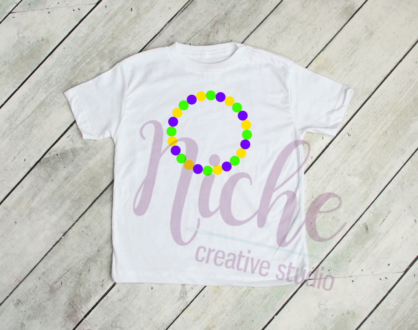 -MAR1270 Mardi Gras Circle Frame Decal