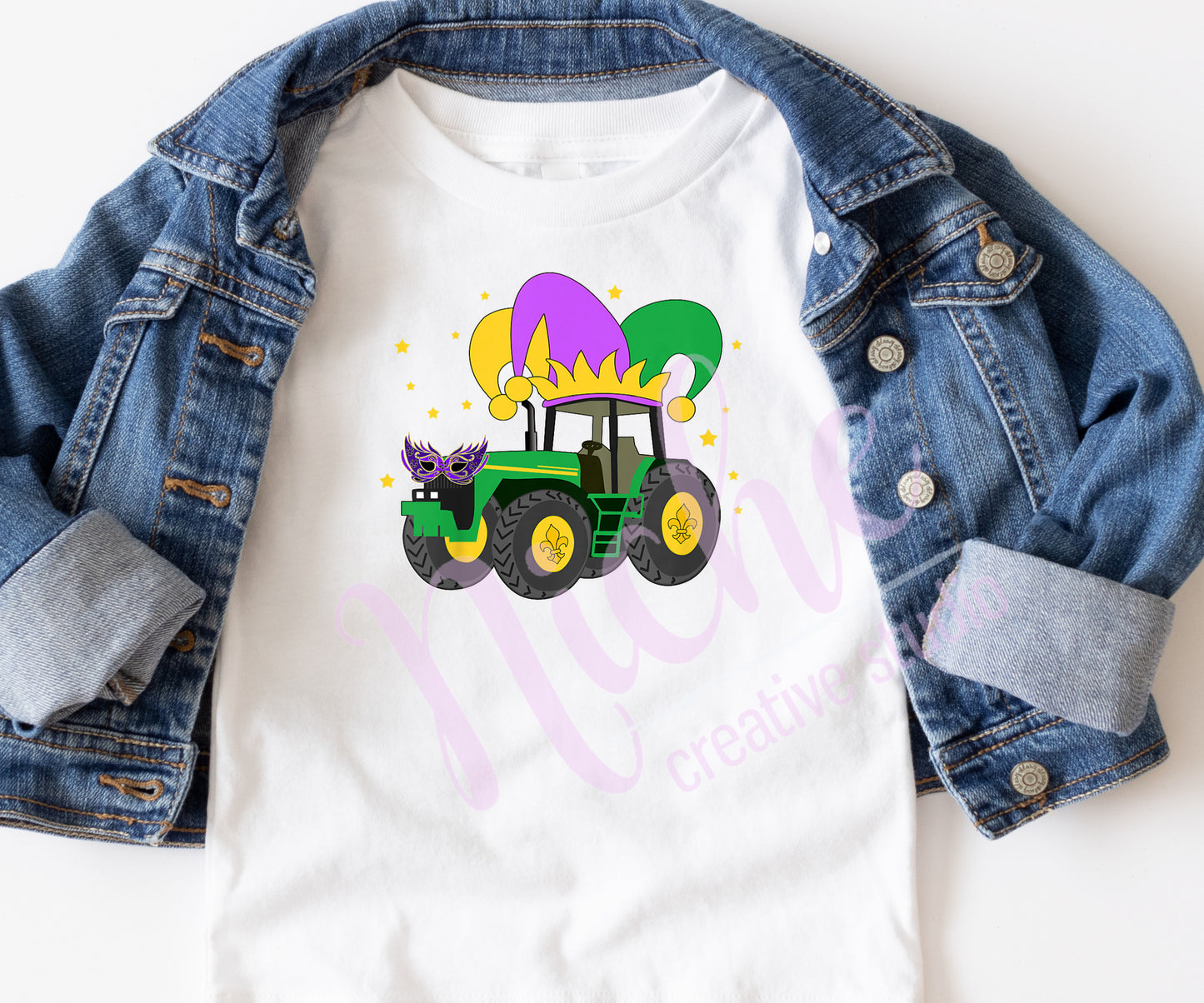 -MAR1284 Mardi Gras Tractor Decal