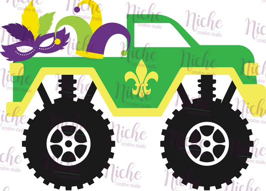 -MAR1313 Mardi Gras Monster Truck Decal