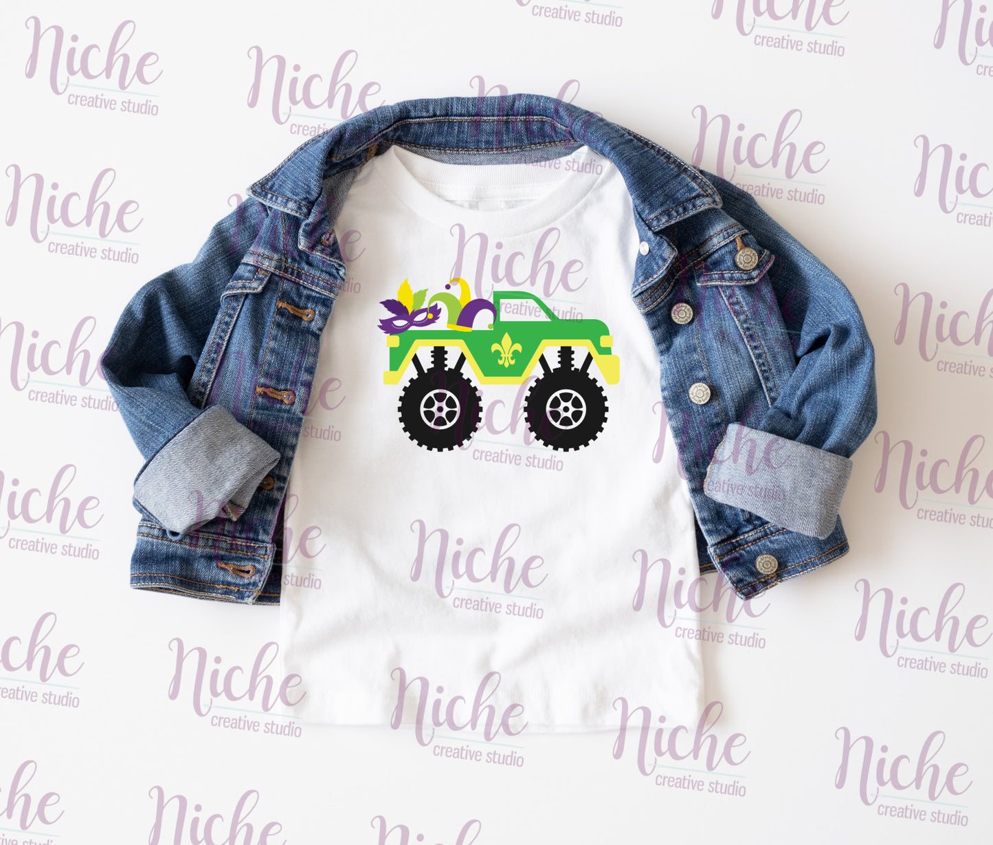 -MAR1313 Mardi Gras Monster Truck Decal