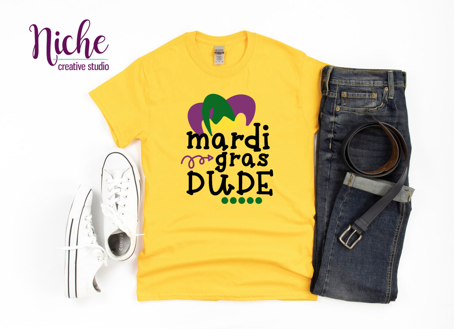 -MAR1323 Mardi Gras Dude Decal