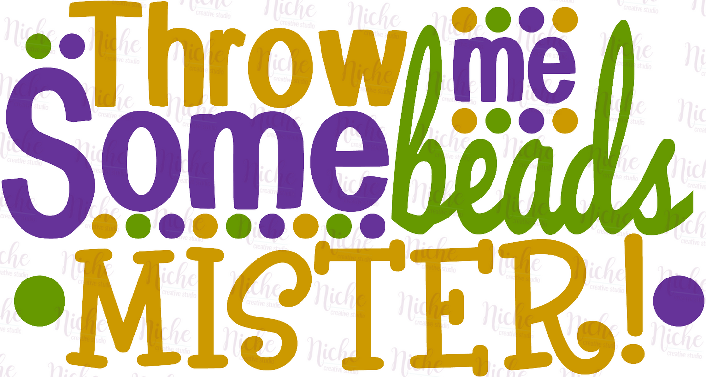 -MAR1325 Throw Me Some Beads Decal