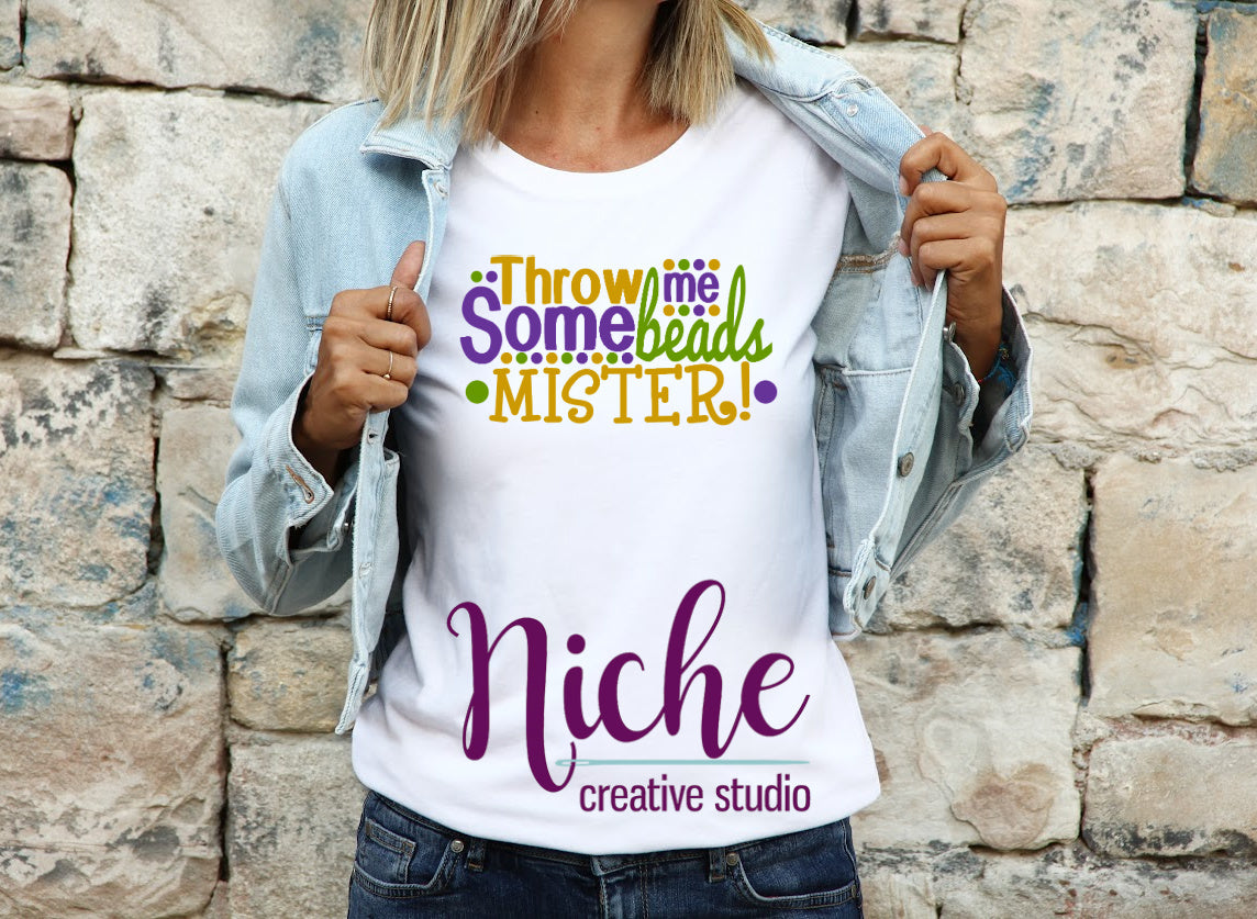 -MAR1325 Throw Me Some Beads Decal