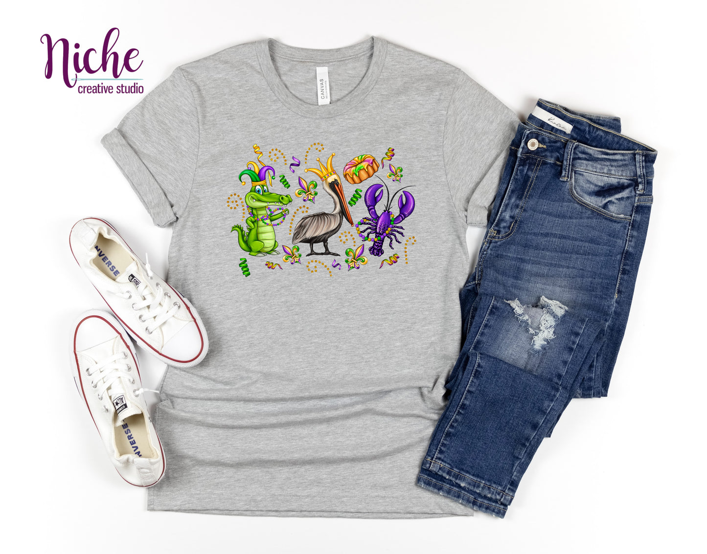 -MAR1358 Alligator Pelican Crawfish Decal