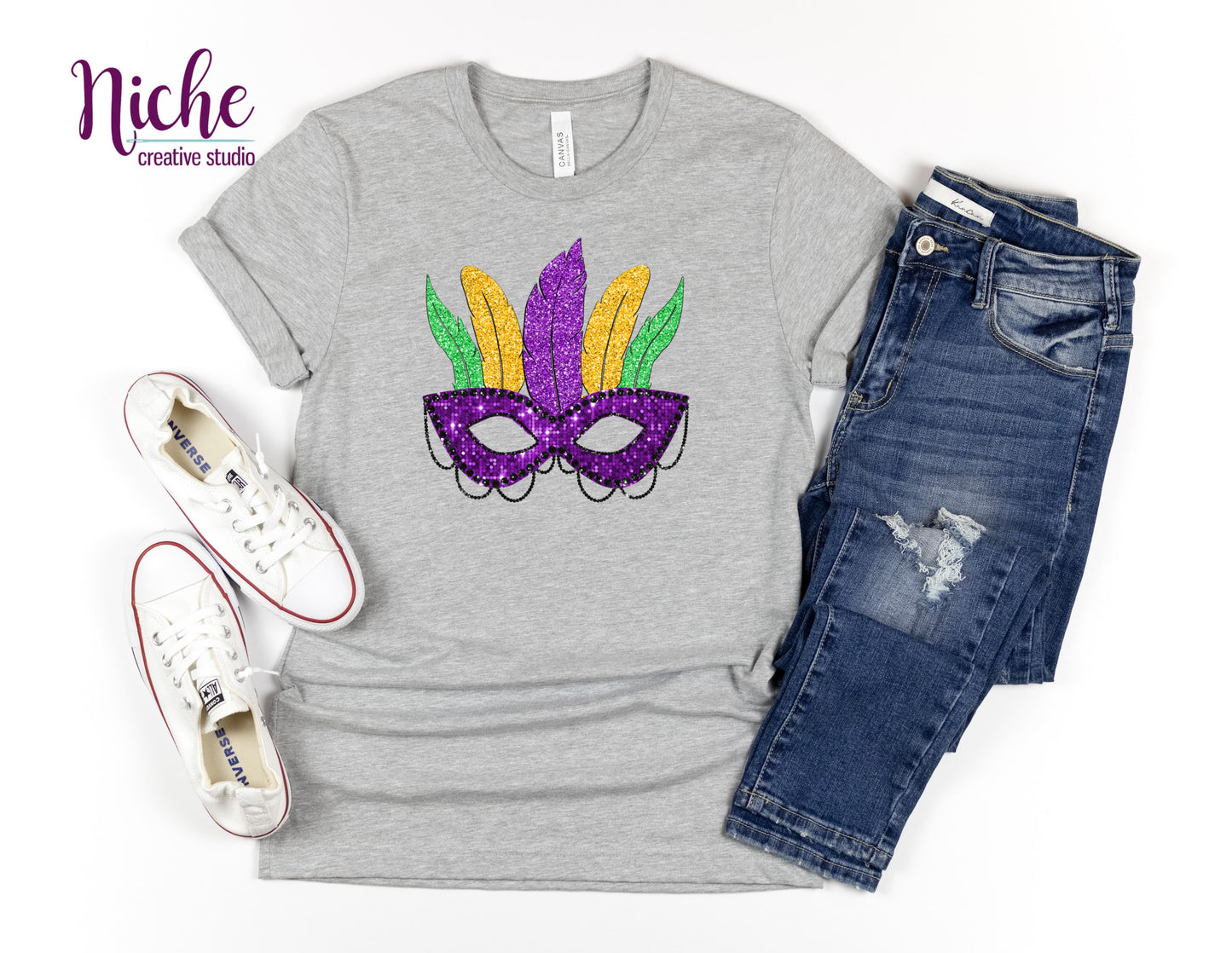 -MAR1460 Glitter Mask Decal