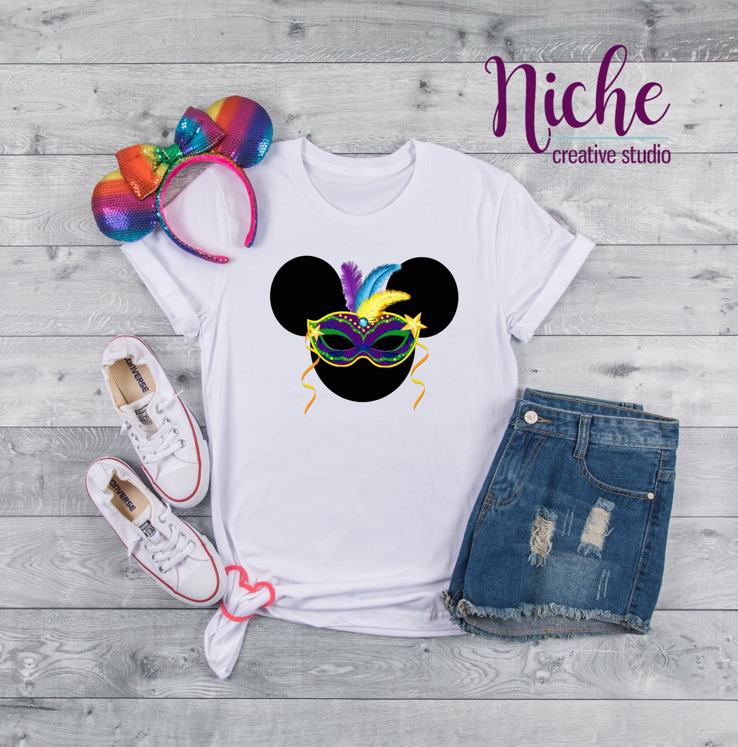 -MAR1472 Mouse Mardi Gras Decal