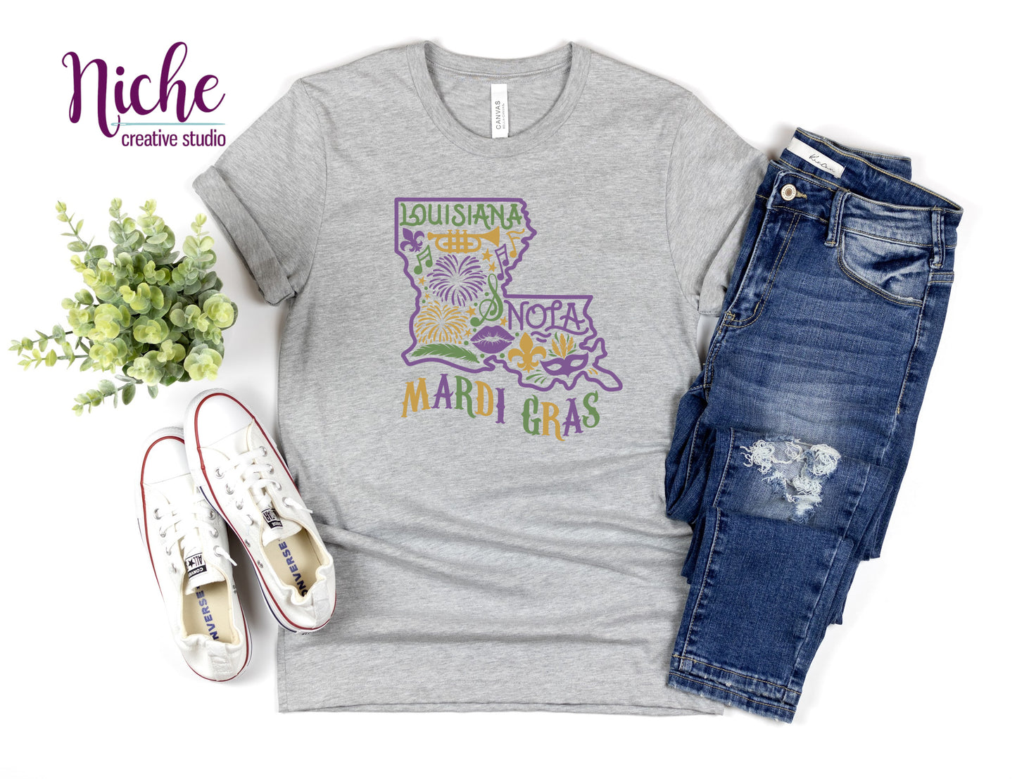 -MAR1500 Louisiana Mardi Gras Decal