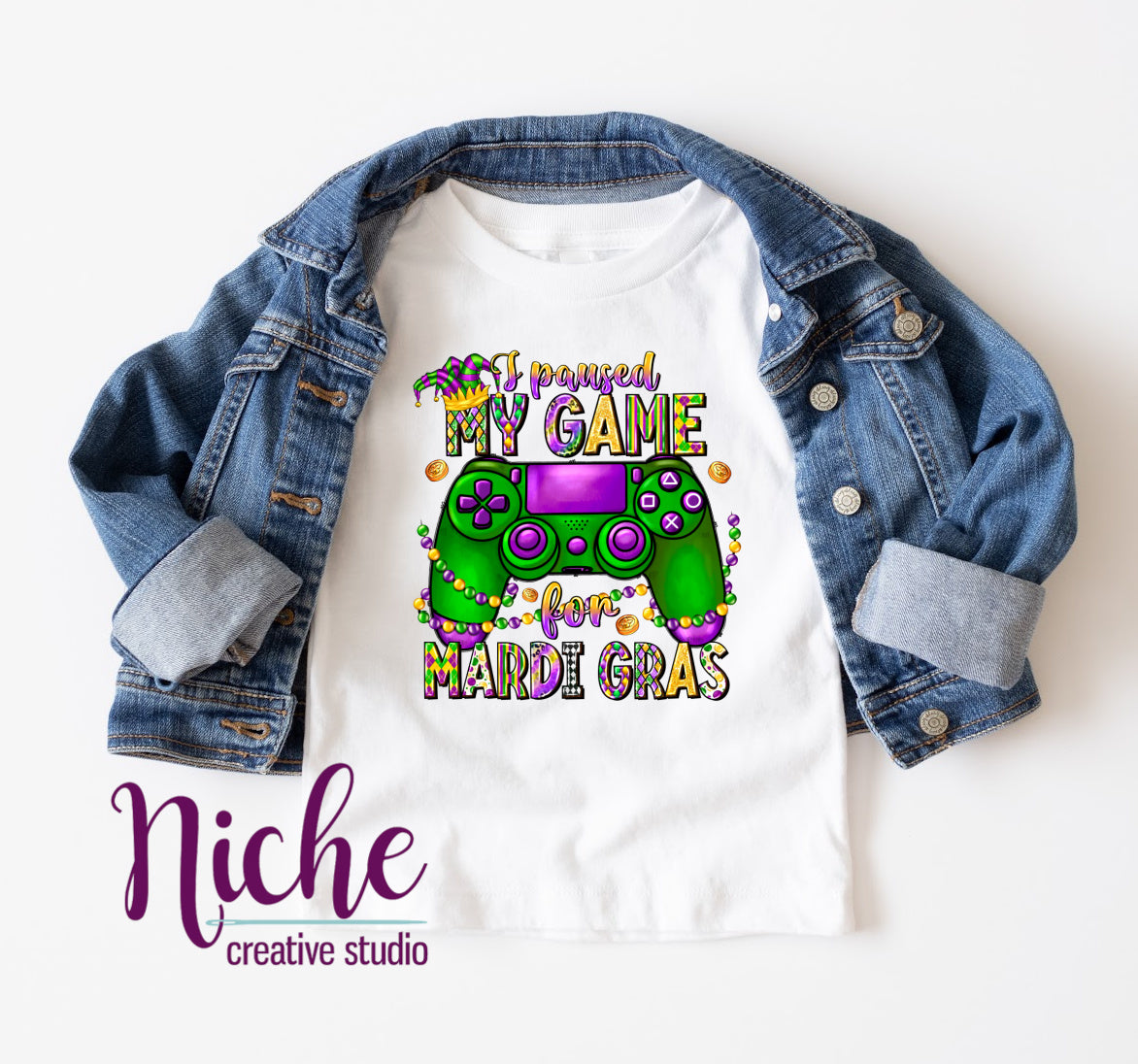 -MAR1605 Paused my Game for Mardi Gras Decal