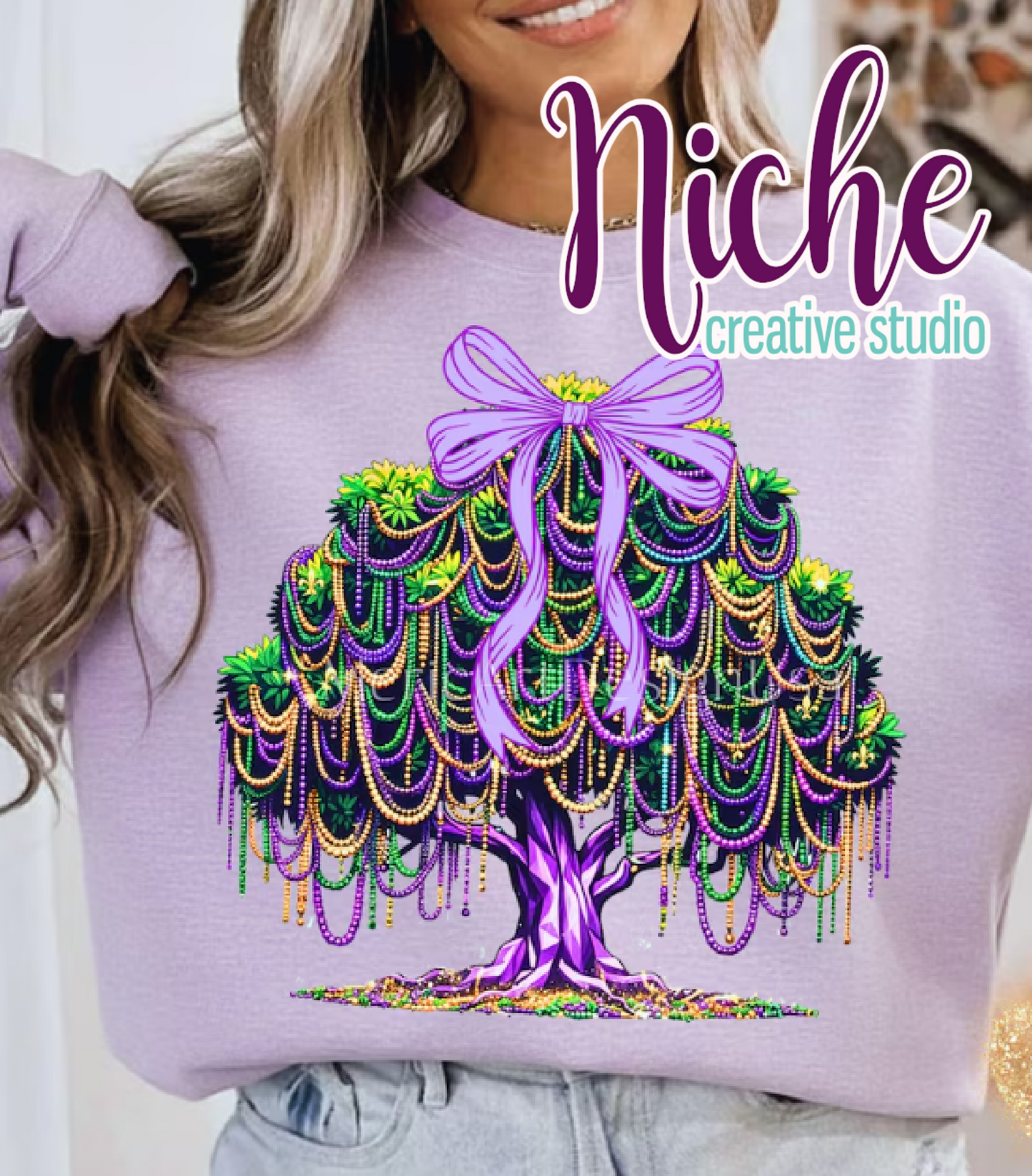 -MAR8424 Bows and Beads Tree Decal