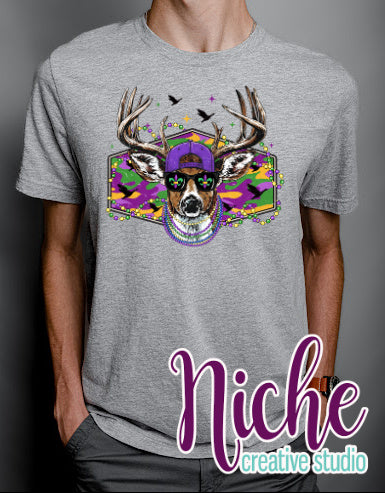 -MAR8426 Mardi Gras Buck Decal