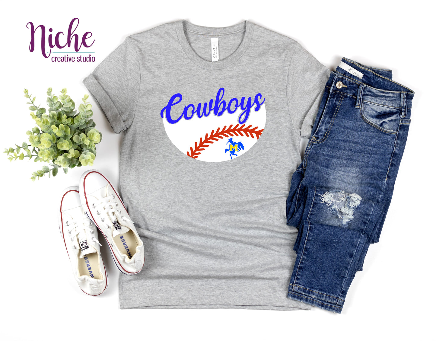 -MCN1358 Cowboys Baseball Decal