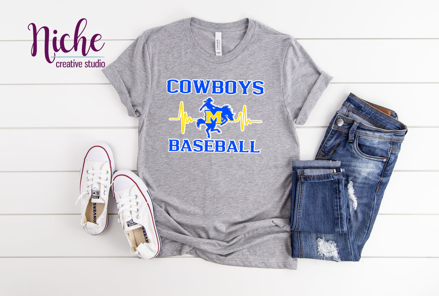 -MCN1421 Cowboys Baseball Decal