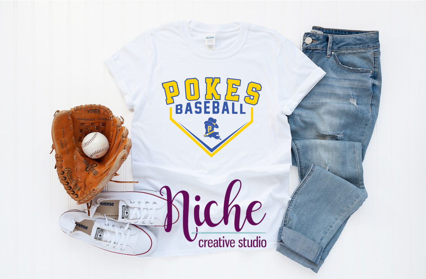 -BAS1505 Pokes Baseball Boot Version Decal