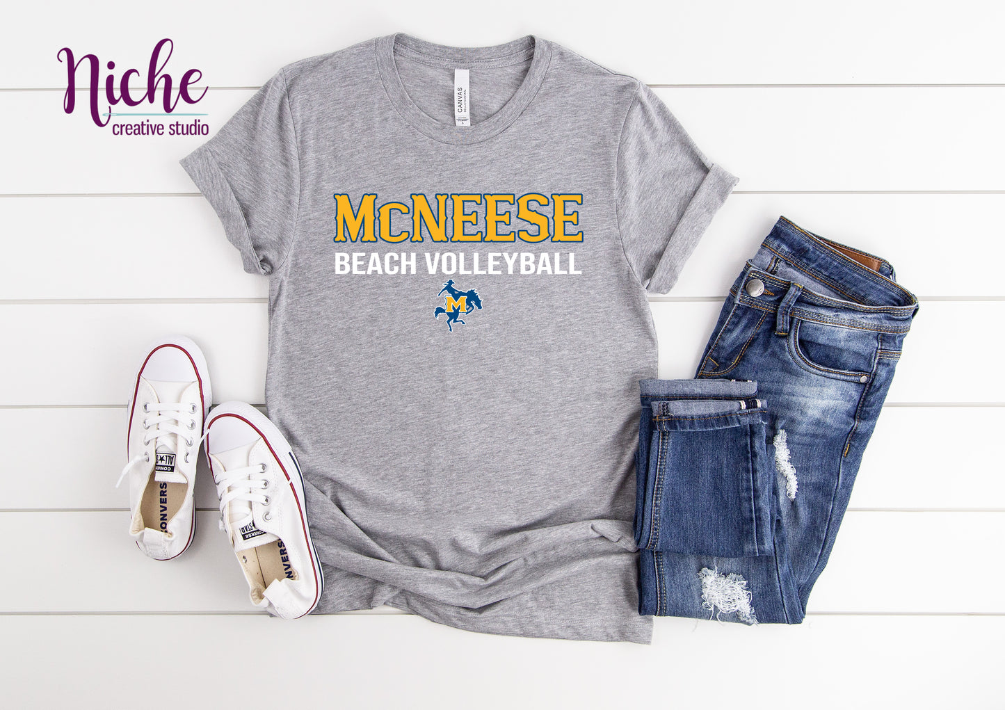 -MCN1705 McNeese Beach Volleyball Decal