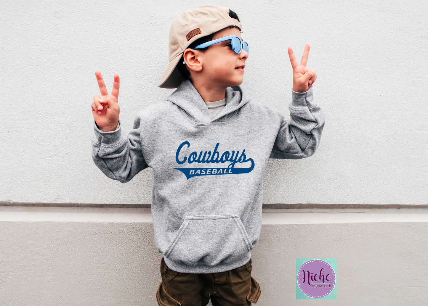 -MCN1710 Cowboys Dark Blue Swoosh Decal