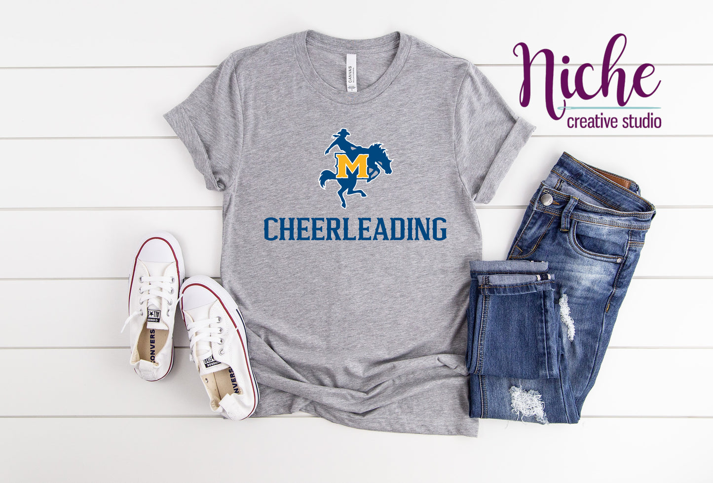 -MCN1997 Horse and Rider Cheerleading Decal