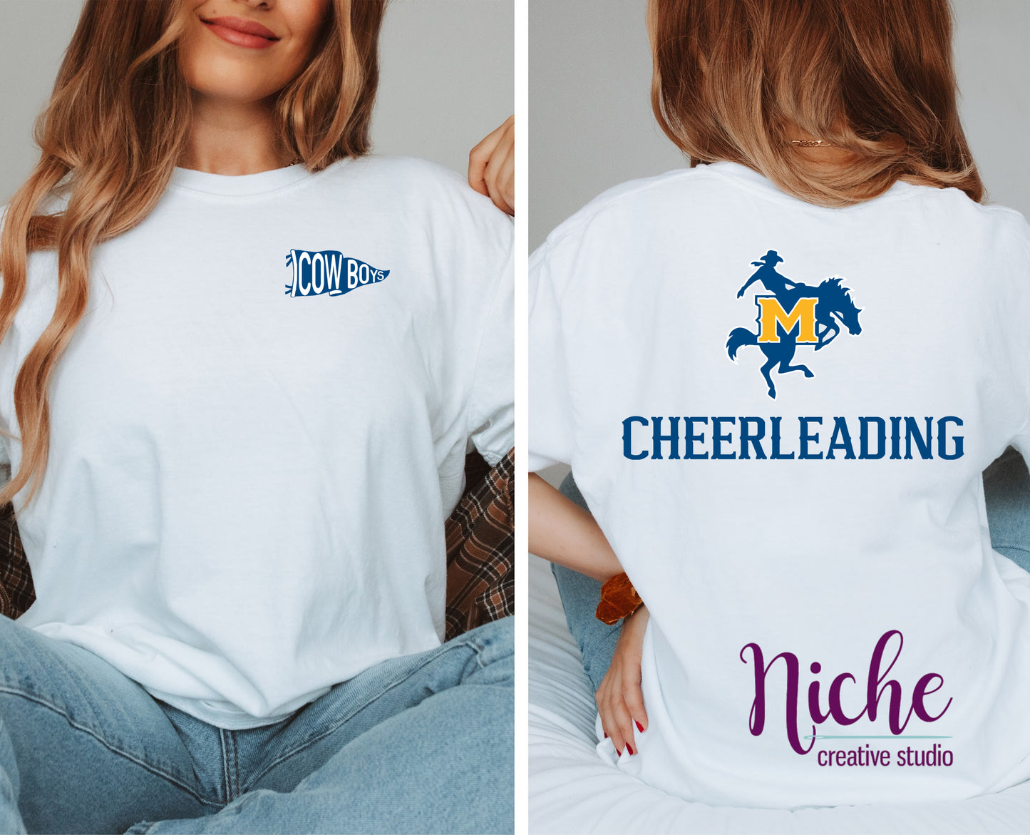 -MCN1997 Horse and Rider Cheerleading Decal