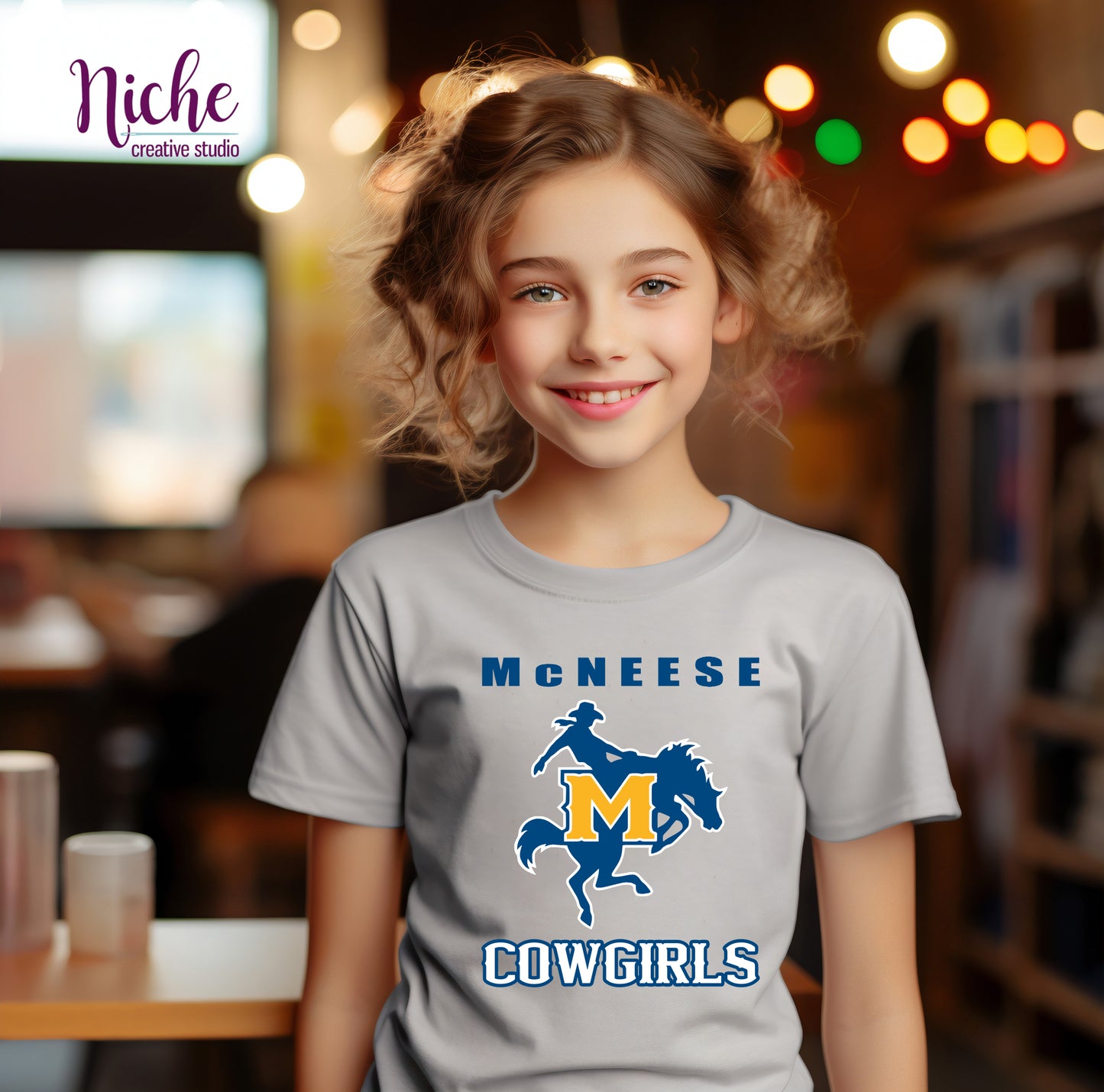 -MCN2000 McNeese Cowgirls Horse and Rider Decal