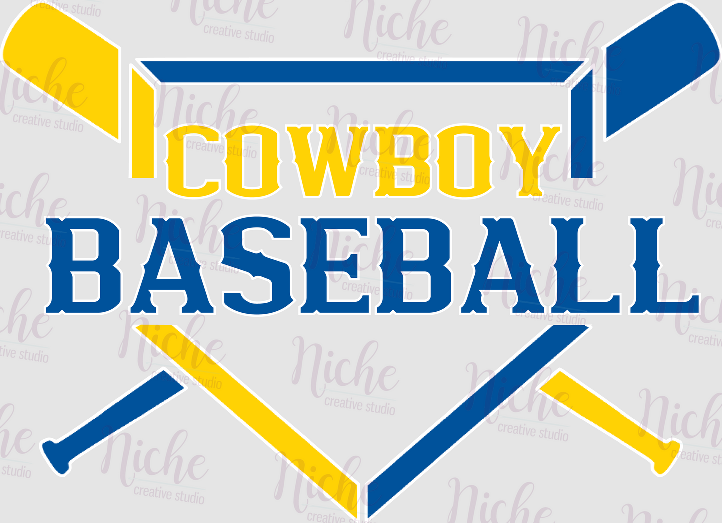-MCN3147 Cowboy Baseball Decal