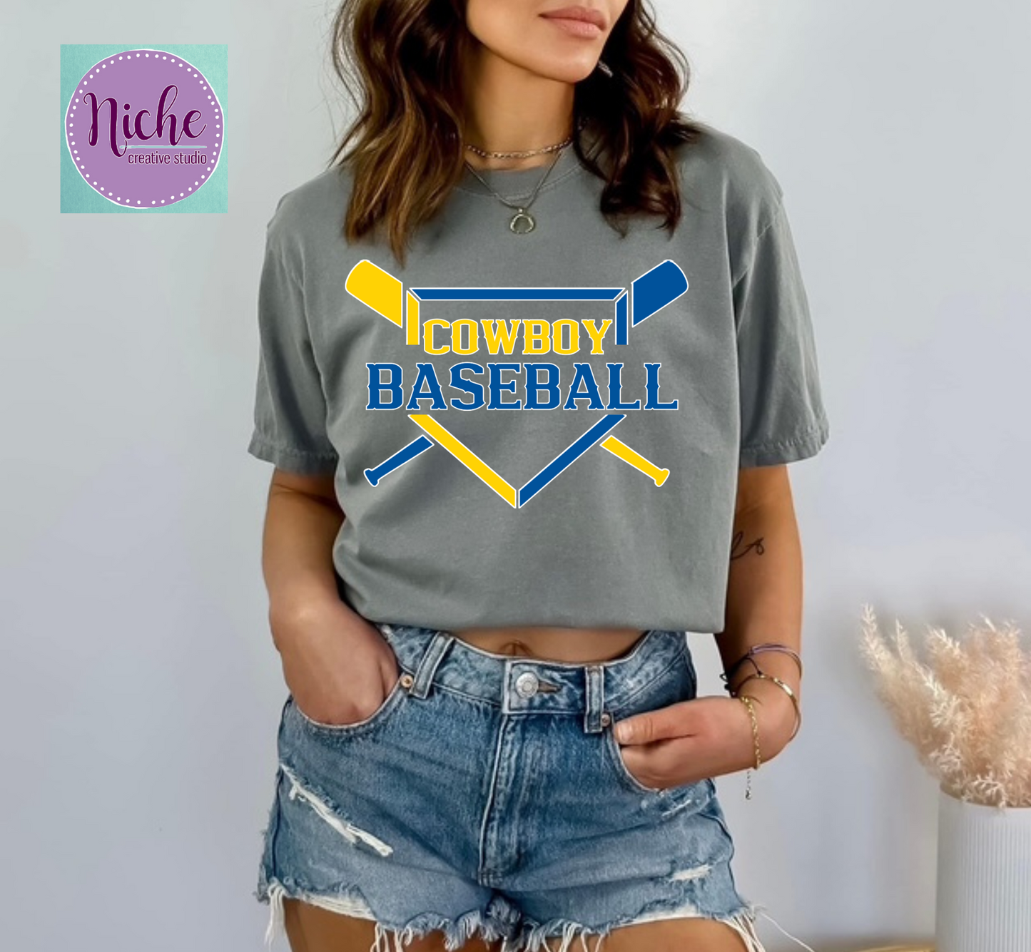 -MCN3147 Cowboy Baseball Decal