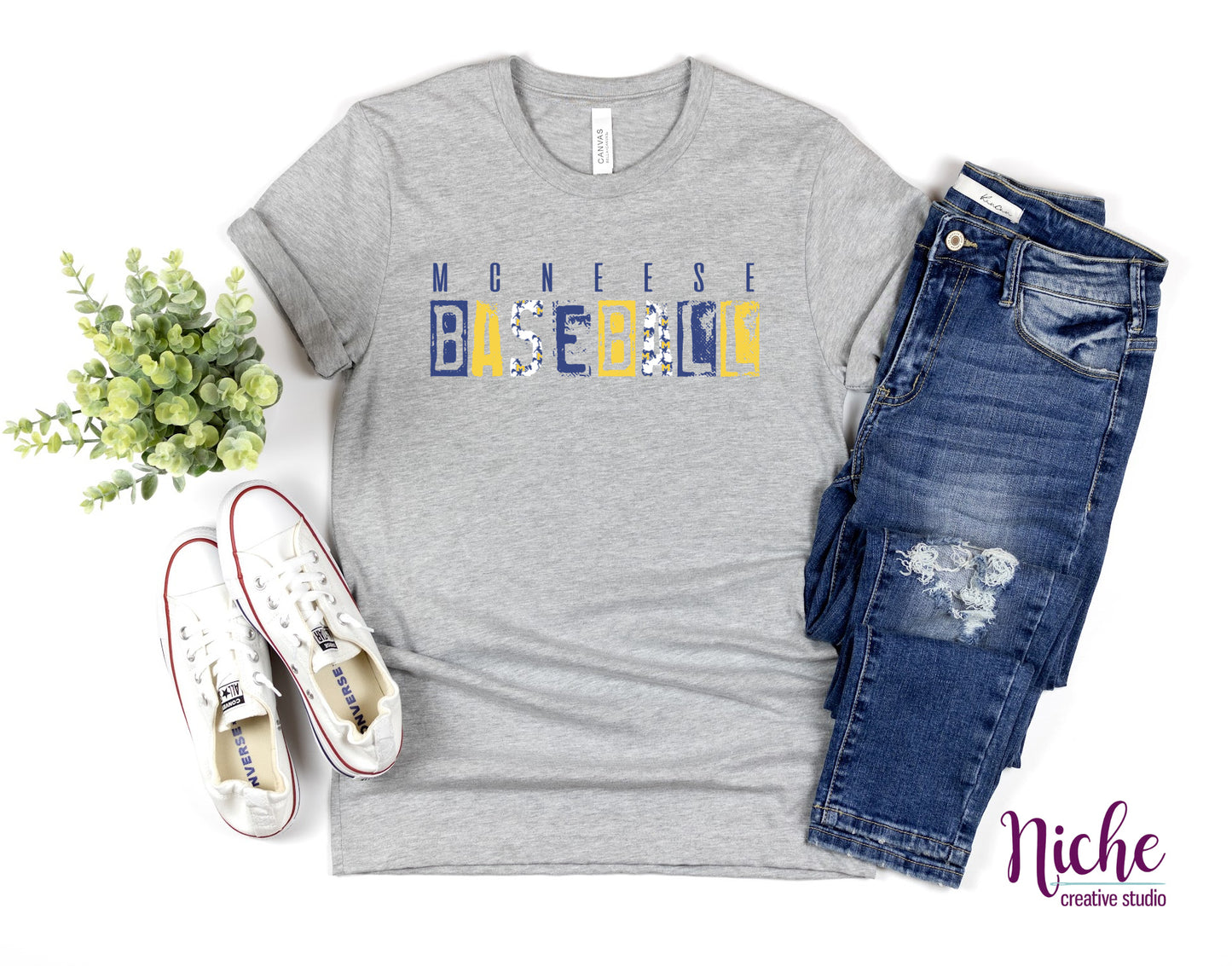 -MCN435 McNeese Baseball Burnout Decal